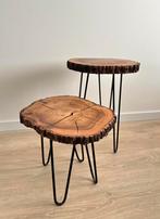 Wooden side table, Huis en Inrichting, Overige vormen, 55 tot 75 cm, 45 tot 60 cm, Zo goed als nieuw