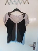 94 Grijs/zwart shirtje van Turn Over maat M/L, Ophalen of Verzenden, Zo goed als nieuw, Zwart, Korte mouw