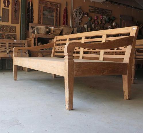 Zeer diepe bank RQ25 Lounge teak hout Ibiza baliGERESERVEERD, Antiek en Kunst, Antiek | Meubels | Stoelen en Banken, Ophalen of Verzenden
