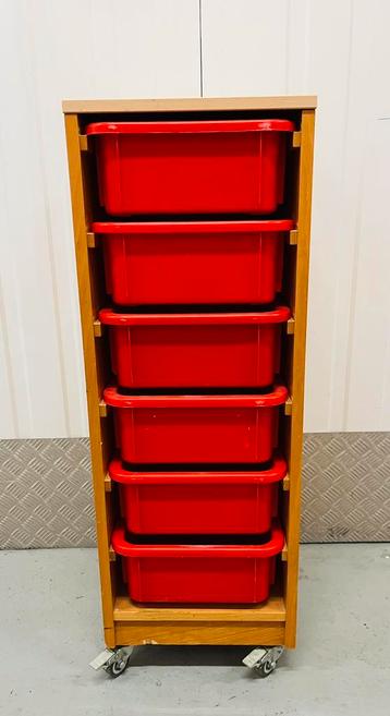 Vintage schoolkast knutselkast bakkenkast ladekast atelier beschikbaar voor biedingen