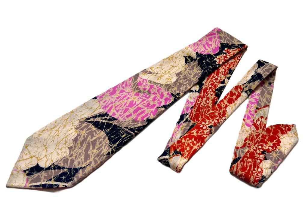 Franck Olivier katoenen stropdas - vintage, Kleding | Heren, Stropdassen, Ophalen of Verzenden, Zo goed als nieuw, Zwart, Met patroon