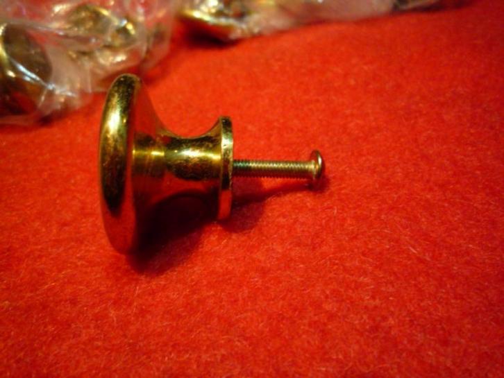 16 koperen/messing knopjes voor lade. kast  etc Ø 2,5 cm, Doe-het-zelf en Verbouw, Hang- en Sluitwerk, Zo goed als nieuw, Overige typen