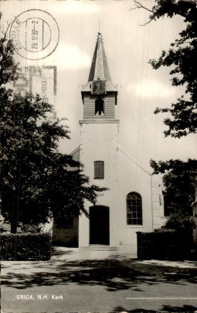 Erica - Kerk, Verzamelen, Ansichtkaarten | Nederland, Gelopen, Drenthe, Voor 1920, Ophalen of Verzenden