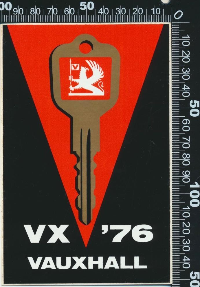 Sticker: Vauxhall - VX 1976, Verzamelen, Stickers, Zo goed als nieuw, Auto of Motor, Ophalen of Verzenden