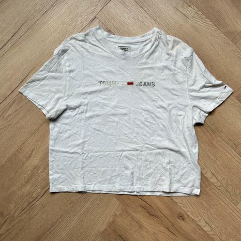 Tommy Jeans T-shirt | Valt als maat S | Wit, Kleding | Dames, T-shirts, Zo goed als nieuw, Blauw, Korte mouw, Ophalen of Verzenden
