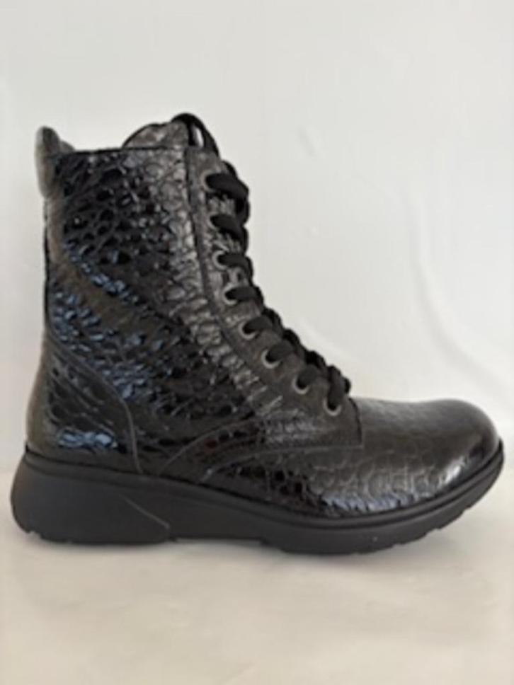 XSENSIBLE STRETCHWALKER LAARSJE, mt 38 wijdte H, black croco, Kleding | Dames, Schoenen, Nieuw, Lage of Enkellaarzen, Zwart, Ophalen of Verzenden