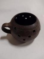 Retro Jan de Groot retro keramiek waxinelicht d bruin H 8 cm, Ophalen, Huis en Inrichting