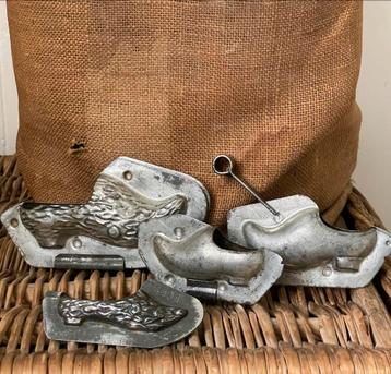 Brocante oude chocolademal / chocoladevorm Klompje beschikbaar voor biedingen
