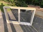 Hardhouten kozijn, Doe-het-zelf en Verbouw, Kozijnen en Schuifpuien, Gebruikt, Raamkozijn, Inclusief glas, 75 tot 150 cm