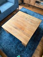 Vierkante eiken salontafel, Huis en Inrichting, Tafels | Salontafels, Ophalen, Gebruikt, 50 tot 100 cm, 50 tot 100 cm
