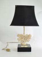 Hollywood regency vintage tafel lamp met koraal, Huis en Inrichting, Lampen | Tafellampen, Hollywood regency, Metaal, Ophalen of Verzenden