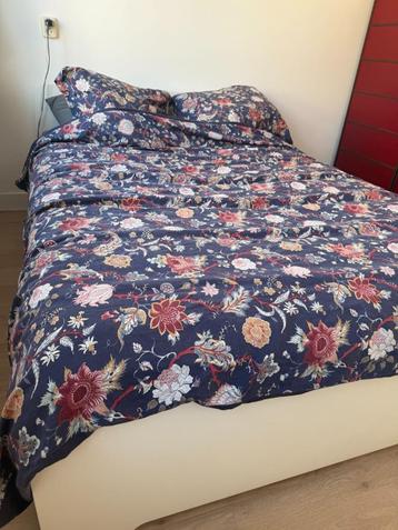 ASKVOLL Bed frame, white/Luröy, 140x200 + VESTERÖY Mattress