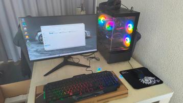 Super Game Pc i7 8700, 16gb, RX5700XT 8gb, SSD , 24" Led beschikbaar voor biedingen