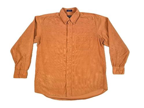 Pendleton Wayne Shirt oranje corduroy rib butten down LARGE, Kleding | Heren, Overhemden, Zo goed als nieuw, Halswijdte 41/42 (L)