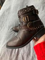 Vintage-Look Bronze Leather Ankle Boots, Verzenden, Zo goed als nieuw, Bruin