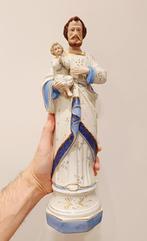 Antiek beeld Heilige Jozef met kind, Antiek en Kunst, Ophalen of Verzenden