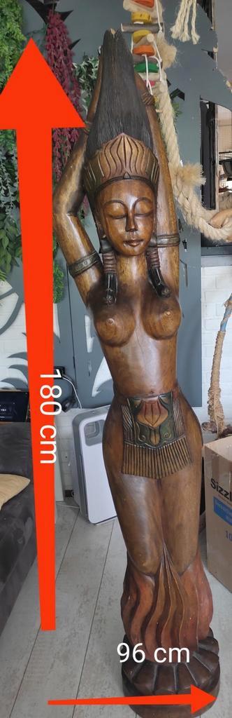 Mooi groot houten beeld, Antiek en Kunst, Kunst | Niet-Westerse kunst, Ophalen