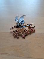 Vintage Kraanvogel Broche, Overige materialen, 4 tot 7 cm, Gebruikt, Ophalen of Verzenden