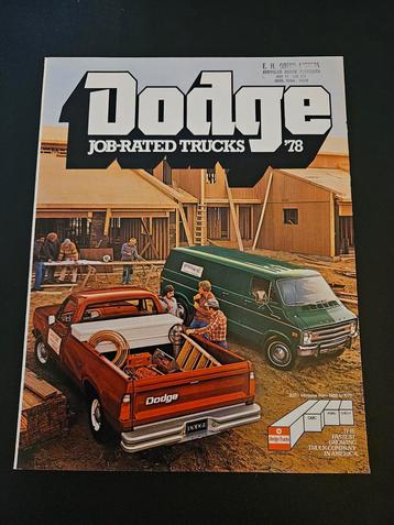 Brochure Dodge Trucks 1978 USA  beschikbaar voor biedingen
