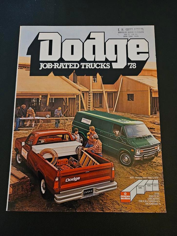 Brochure Dodge Trucks 1978 USA, Boeken, Auto's | Folders en Tijdschriften, Zo goed als nieuw, Overige merken, Ophalen of Verzenden
