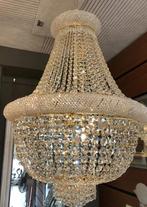 De Kroonluchter met echt kristal 50 cm goud/zilver, Verzenden, Nieuw