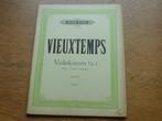 Vieuxtemps - vioolconcert nr.1 - E- majeur opus 10, Muziek en Instrumenten, Bladmuziek, Gebruikt, Klassiek, Ophalen of Verzenden