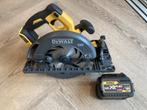 DeWalt Cirkelzaag 54V DCS576 incl. accu en rail ZGAN, Cirkelzaag, Ophalen of Verzenden, Zo goed als nieuw, Dewalt