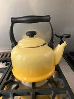 Le Creuset 2,1 liter geel soleil fluitketel waterkoker ketel, Ophalen of Verzenden, Gebruikt