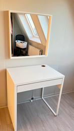 Ikea Micke bureau en spiegelset, Huis en Inrichting, Tafels | Kaptafels, Ophalen of Verzenden, Zo goed als nieuw, 50 tot 100 cm