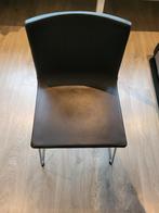 Ikea Bernhard Stoel - Zwart Leer, Huis en Inrichting, Stoelen, Zwart, Ophalen of Verzenden, Zo goed als nieuw, Metaal