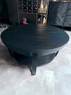 Salontafel zwart rond 90 cm diameter 45cm hoog, Ophalen, Gebruikt, 50 tot 100 cm, Rond
