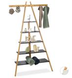 Wandrek bamboe met haken naturel/zwart 160cm, Ophalen, Nieuw