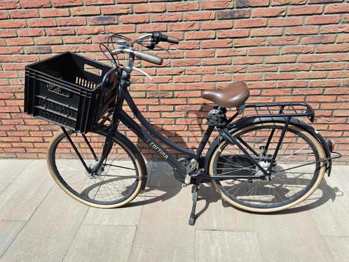 Damesfiets, mat zwart, hoogte 50 cm, Fietsen en Brommers, Fietsen | Dames | Damesfietsen, Gebruikt, Overige merken, Versnellingen