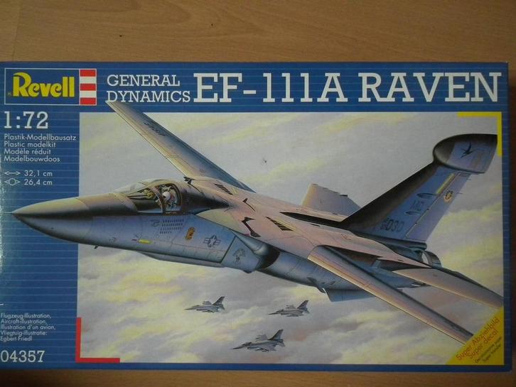 Revell 04357, General Dynamics EF 111A Raven  1/72, Hobby en Vrije tijd, Modelbouw | Vliegtuigen en Helikopters, Nieuw, Vliegtuig