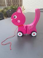 Houten Trekfiguur Kat - Nieuw, Kinderen en Baby's, Speelgoed | Houten speelgoed, Ophalen of Verzenden, Nieuw, Duw- of Trekspeelgoed