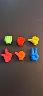 6 kleine gummen handjes om op potlood te zetten., Ophalen of Verzenden, Nieuw