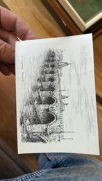 Schiffeleers pen tekening van st.servaas brug in Maastricht, Antiek en Kunst, Kunst | Tekeningen en Foto's, Ophalen of Verzenden