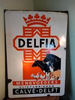 Oud origineel emaille bord Calve Delft., Verzamelen, Ophalen, Zo goed als nieuw, Reclamebord
