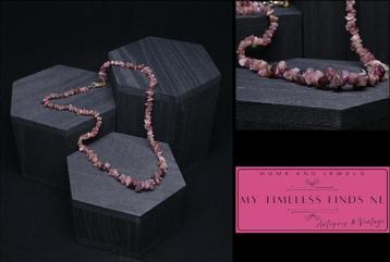 Vintage Roze toermarlijn ketting - K3FLH-P6Z3 beschikbaar voor biedingen