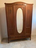 Antieke eiken kledingkast 3 deurs, Antiek en Kunst, Ophalen of Verzenden