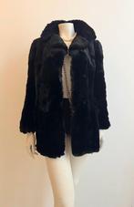 zwarte bontjas 38, Ophalen of Verzenden, Zo goed als nieuw, Maat 38/40 (M), Zwart