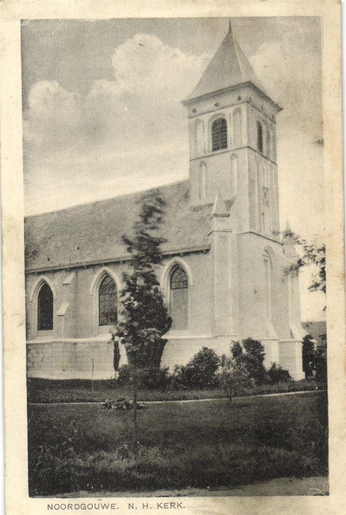 Noordgouwe. N.H. Kerk. - gelopen, Verzamelen, Ansichtkaarten | Nederland, Ongelopen, Friesland, Voor 1920, Ophalen of Verzenden