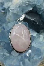 Mooie zilveren Rozenkwarts hanger, Nieuw, Ophalen of Verzenden, Nvt, Nvt