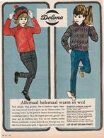 Retro reclame 1962 Delana kindermode helemaal in wol, Verzenden, Overige typen