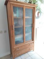 Teak houten vitrine kast, 50 tot 100 cm, Minder dan 100 cm, 25 tot 50 cm, Gebruikt