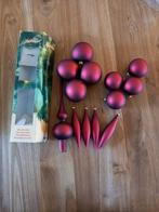 Glazen kerstballen incl piek, Diversen, Kerst, Ophalen of Verzenden, Zo goed als nieuw
