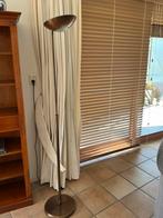 Twee staande halogeen lampen brons met dimmer, Huis en Inrichting, Gebruikt, Glas, 150 tot 200 cm, Antiek