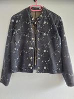 Geborduurd denim jasje, Ophalen of Verzenden, Nieuw, Maat 38/40 (M), Zwart