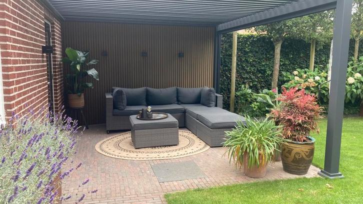 Loungeset in perfecte staat, Tuin en Terras, Tuinsets en Loungesets, Zo goed als nieuw, Loungeset, Wicker, 5 zitplaatsen, Bank