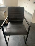 4 eetkamer stoelen antraciet, Huis en Inrichting, Ophalen, Gebruikt, Leer, Vier